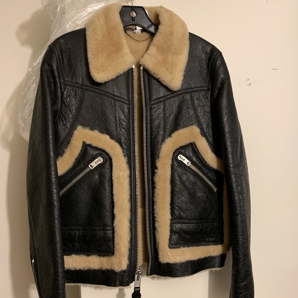 coach shearling jacket men